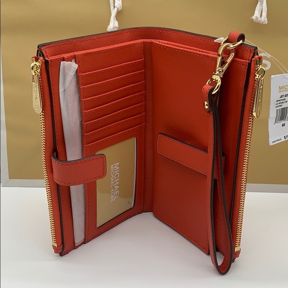 MICHAEL KORS JET SET TRAVEL LG DOUBLE ZIP WRISTLET - Picture 11 of 16